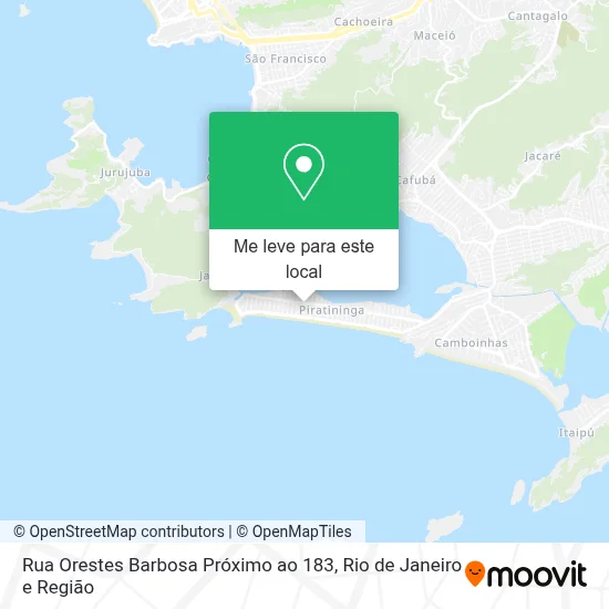 Rua Orestes Barbosa Próximo ao 183 mapa