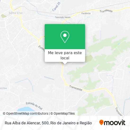 Rua Alba de Alencar, 500 mapa