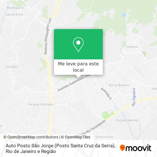 Auto Posto São Jorge (Posto Santa Cruz da Serra) mapa