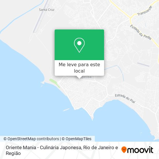 Oriente Mania - Culinária Japonesa mapa