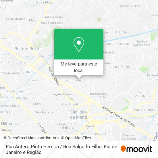 Rua Antero Pinto Pereira / Rua Salgado Filho mapa