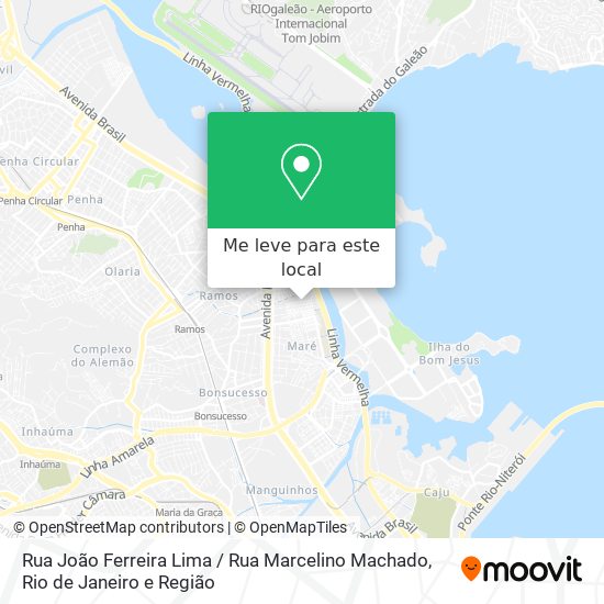 Rua João Ferreira Lima / Rua Marcelino Machado mapa