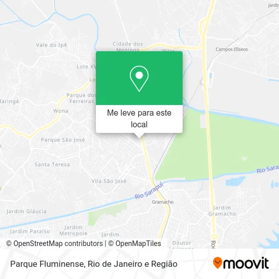 Parque Fluminense mapa