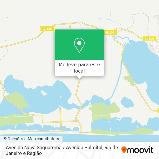 Avenida Nova Saquarema / Avenida Palmital mapa