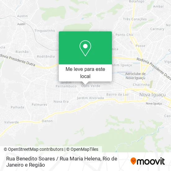 Rua Benedito Soares / Rua Maria Helena mapa