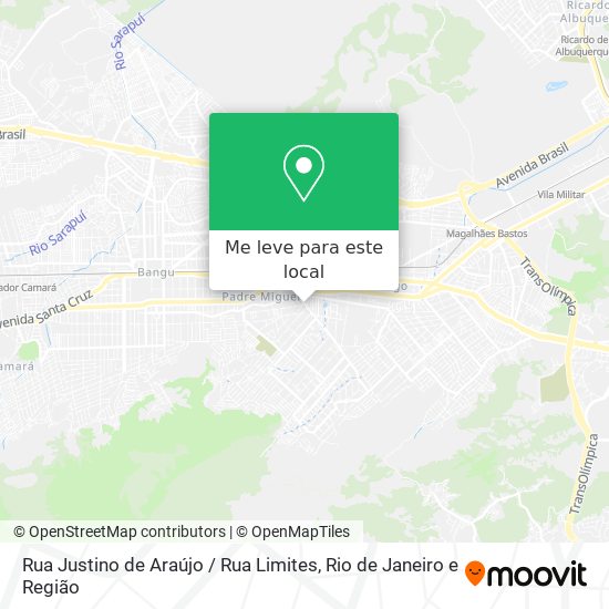 Rua Justino de Araújo / Rua Limites mapa