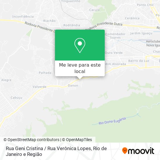 Rua Geni Cristina / Rua Verônica Lopes mapa