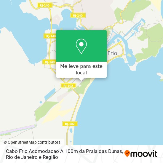 Cabo Frio Acomodacao A 100m da Praia das Dunas mapa