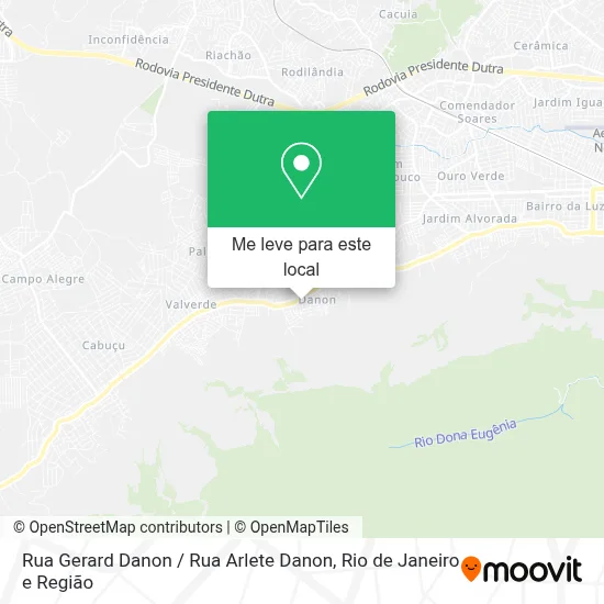 Rua Gerard Danon / Rua Arlete Danon mapa