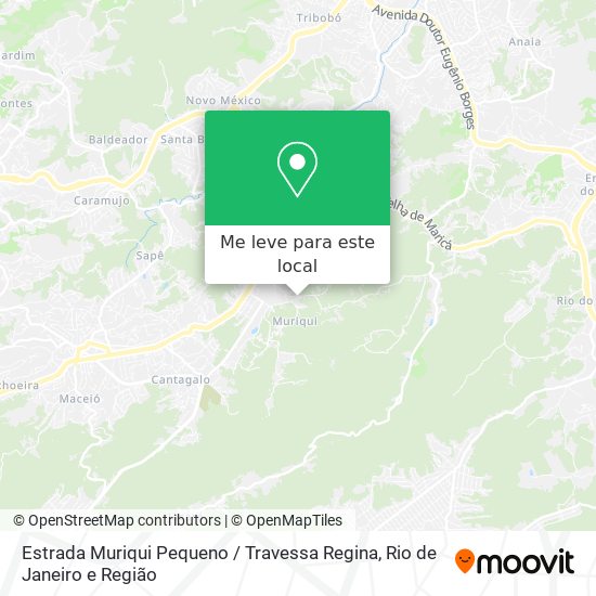Estrada Muriqui Pequeno / Travessa Regina mapa
