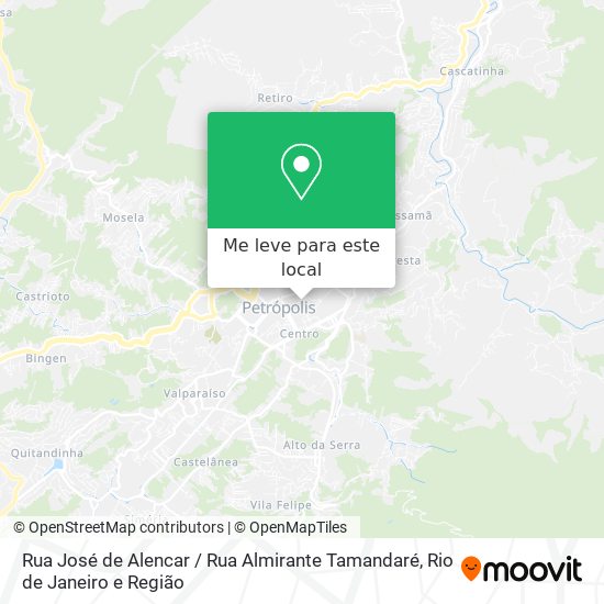 Rua José de Alencar / Rua Almirante Tamandaré mapa