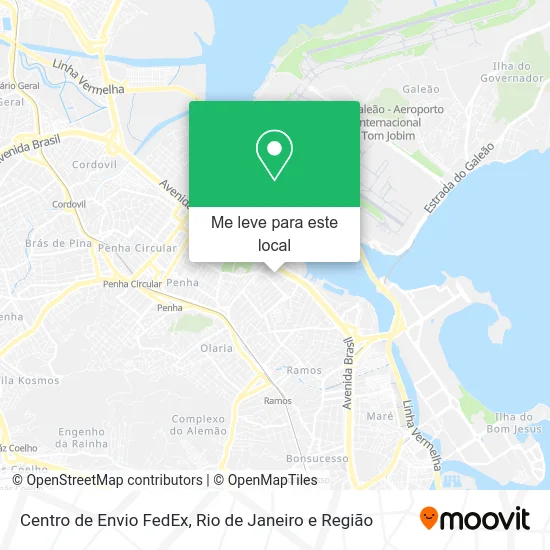 Centro de Envio FedEx mapa