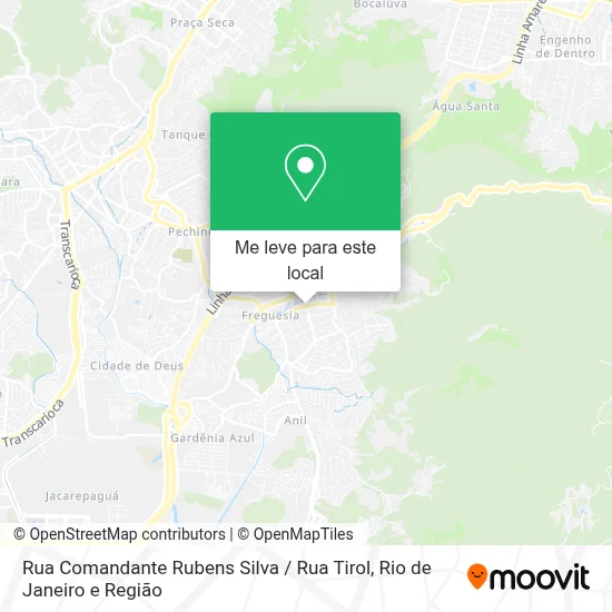Rua Comandante Rubens Silva / Rua Tirol mapa
