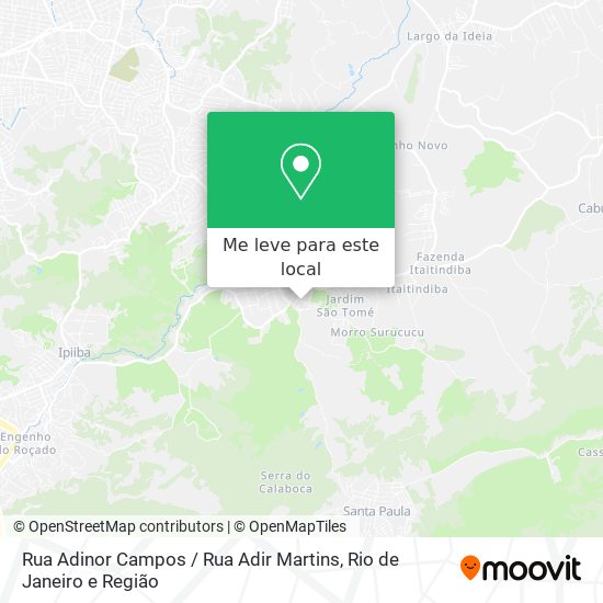 Rua Adinor Campos / Rua Adir Martins mapa