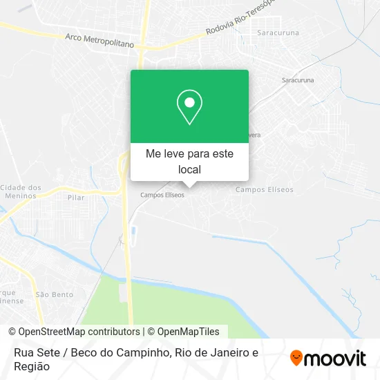 Rua Sete / Beco do Campinho mapa
