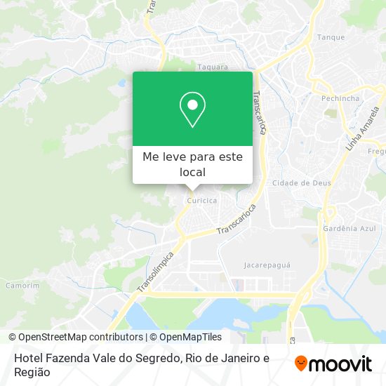 Hotel Fazenda Vale do Segredo mapa
