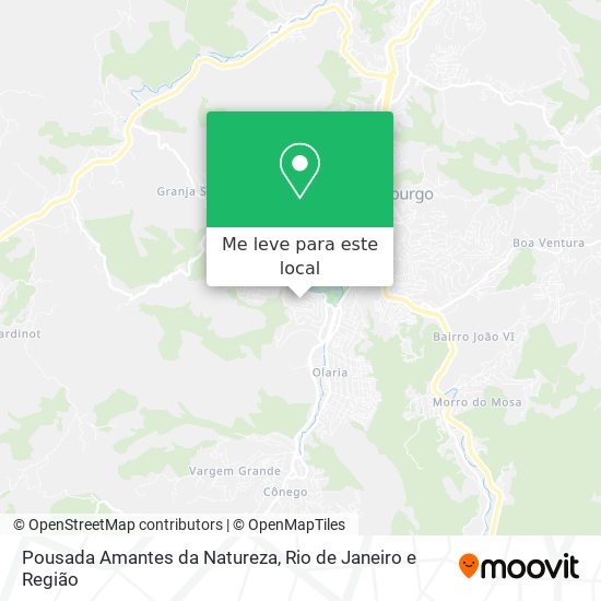 Pousada Amantes da Natureza mapa