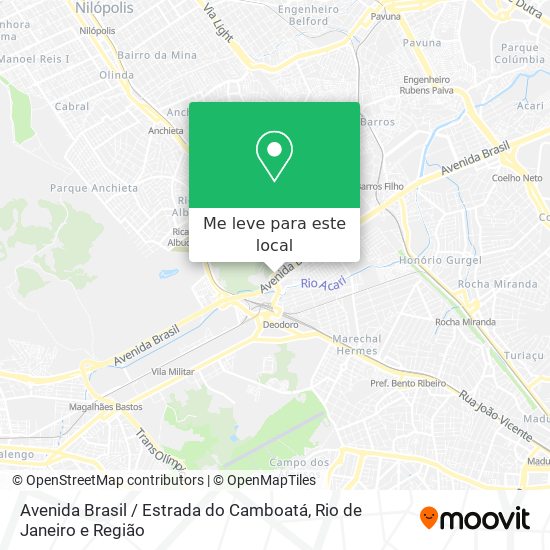 Avenida Brasil / Estrada do Camboatá mapa