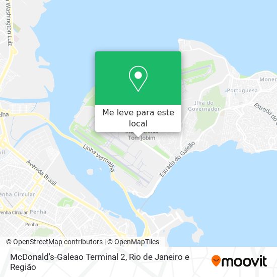 McDonald's-Galeao Terminal 2 mapa
