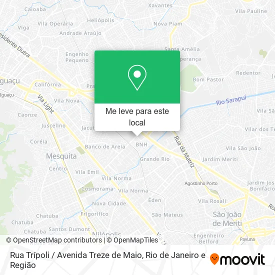 Rua Trípoli / Avenida Treze de Maio mapa