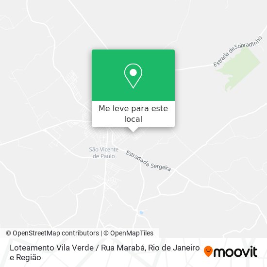 Loteamento Vila Verde / Rua Marabá mapa