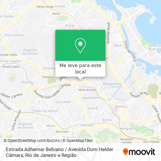 Estrada Adhemar Bebiano / Avenida Dom Helder Câmara mapa