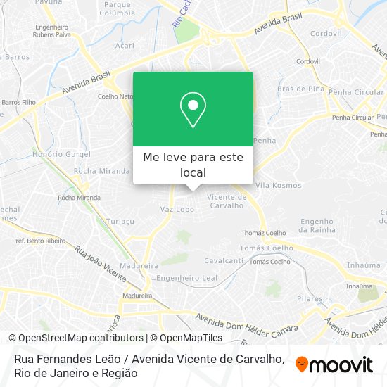 Rua Fernandes Leão / Avenida Vicente de Carvalho mapa