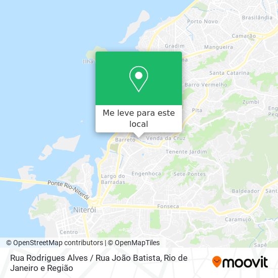 Rua Rodrigues Alves / Rua João Batista mapa