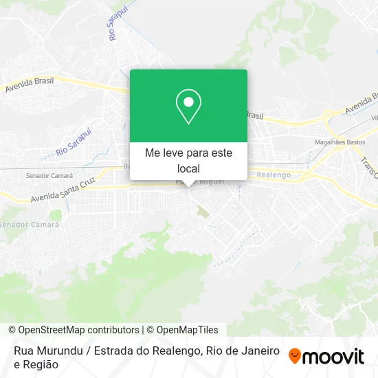 Rua Murundu / Estrada do Realengo mapa