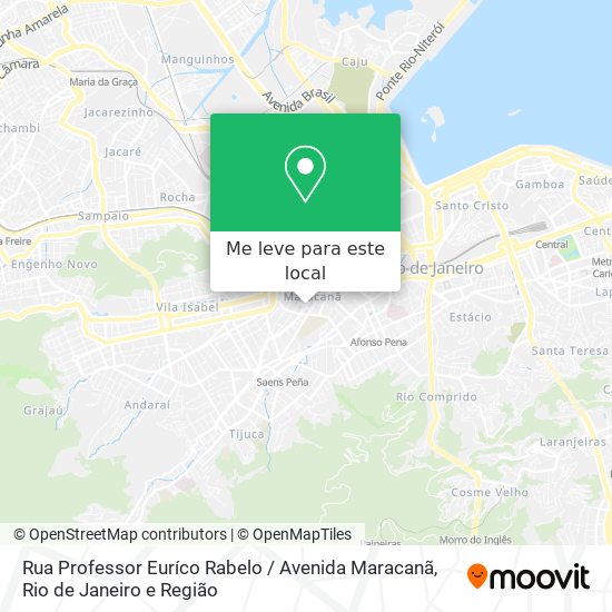 Rua Professor Euríco Rabelo / Avenida Maracanã mapa