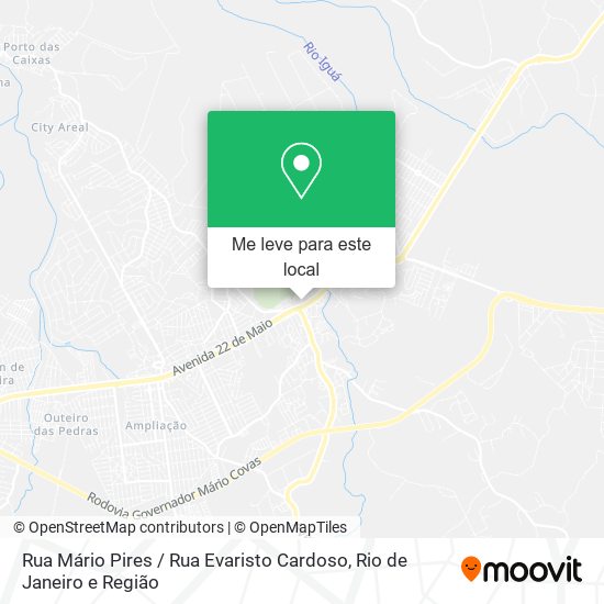 Rua Mário Pires / Rua Evaristo Cardoso mapa