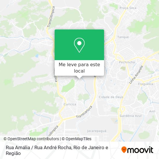 Rua Amália / Rua André Rocha mapa