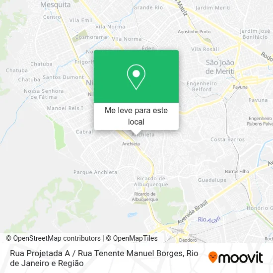 Rua Projetada A / Rua Tenente Manuel Borges mapa