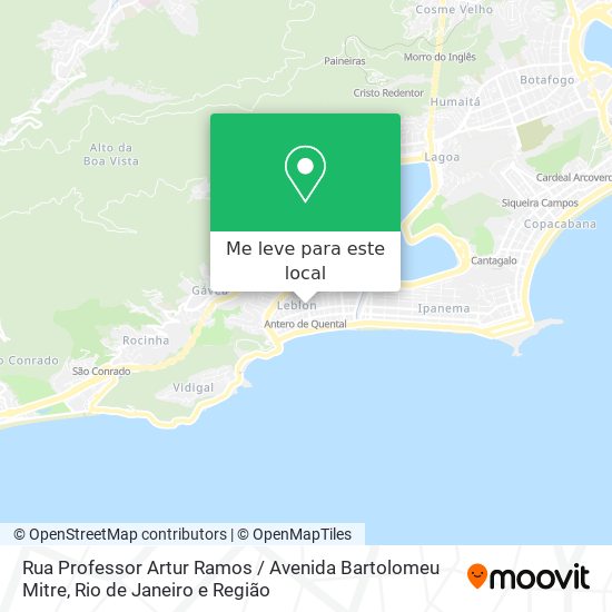 Rua Professor Artur Ramos / Avenida Bartolomeu Mitre mapa
