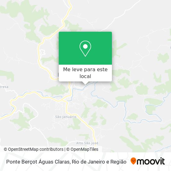Ponte Berçot Águas Claras mapa