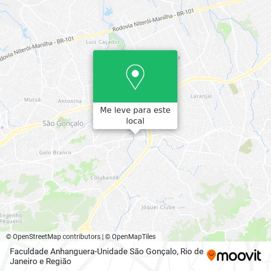 Faculdade Anhanguera-Unidade São Gonçalo mapa