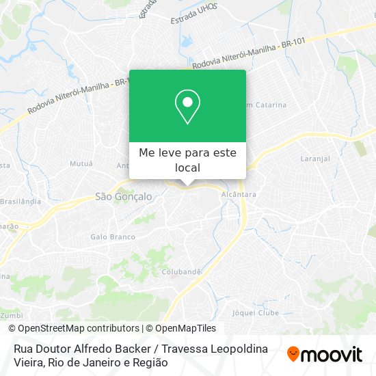 Rua Doutor Alfredo Backer / Travessa Leopoldina Vieira mapa