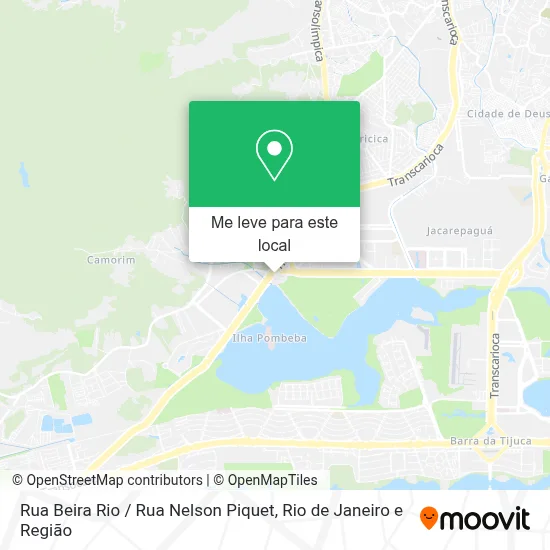 Rua Beira Rio / Rua Nelson Piquet mapa
