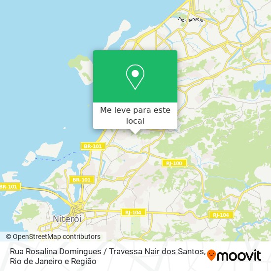 Rua Rosalina Domingues / Travessa Nair dos Santos mapa