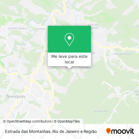 Estrada das Montanhas mapa