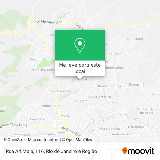 Rua Ari Maia, 116 mapa