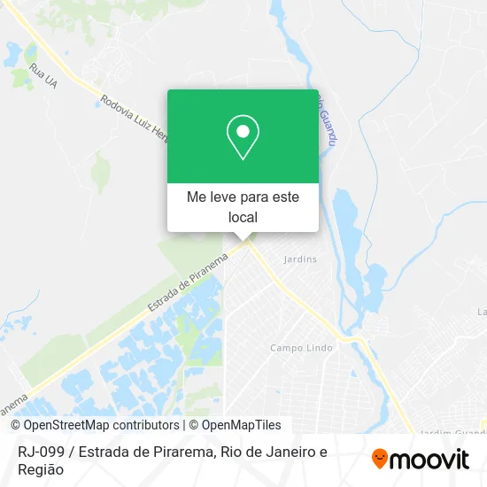 RJ-099 / Estrada de Pirarema mapa