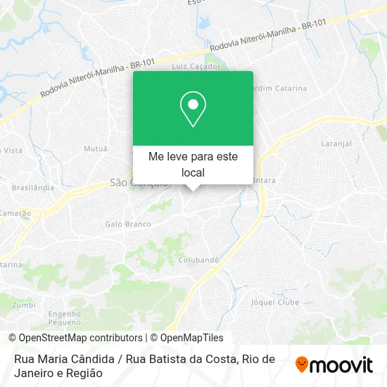 Rua Maria Cândida / Rua Batista da Costa mapa