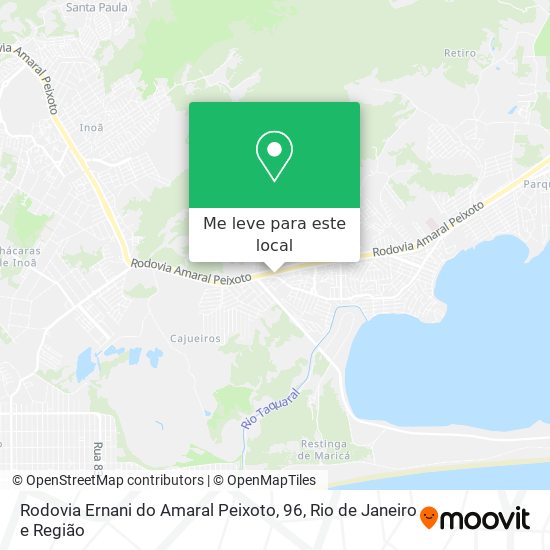 Rodovia Ernani do Amaral Peixoto, 96 mapa