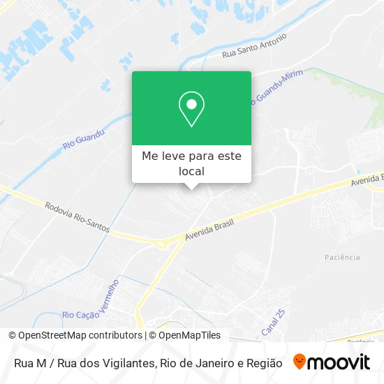 Rua M / Rua dos Vigilantes mapa