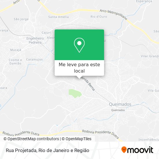 Rua Projetada mapa