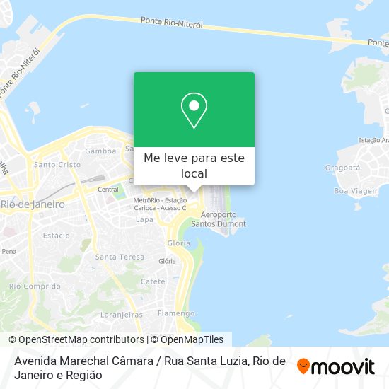 Avenida Marechal Câmara / Rua Santa Luzia mapa