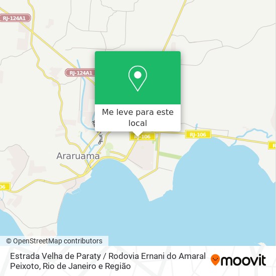 Estrada Velha de Paraty / Rodovia Ernani do Amaral Peixoto mapa