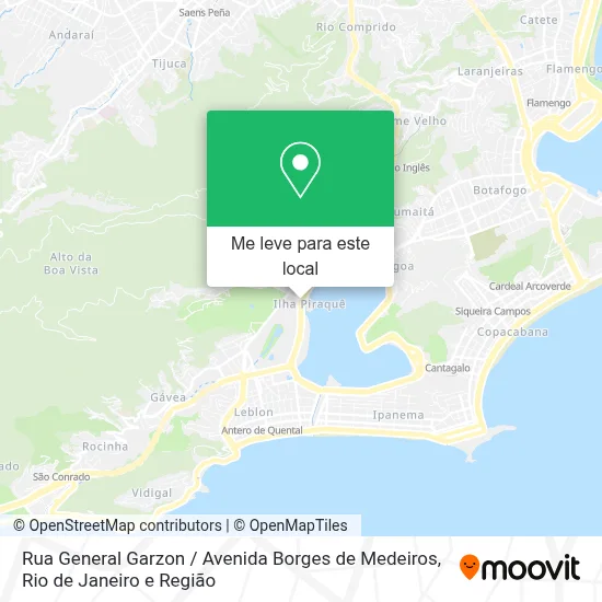 Rua General Garzon / Avenida Borges de Medeiros mapa