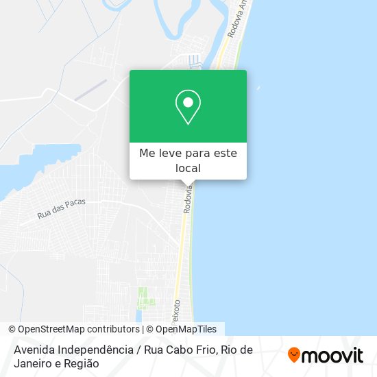 Avenida Independência / Rua Cabo Frio mapa